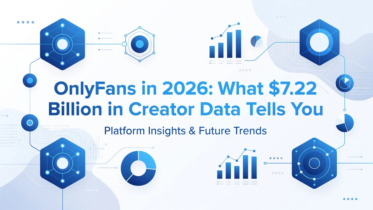 Professional header image for industry analysis: OnlyFans in 2026: What $7.22 Billion in Creator Data Tell...